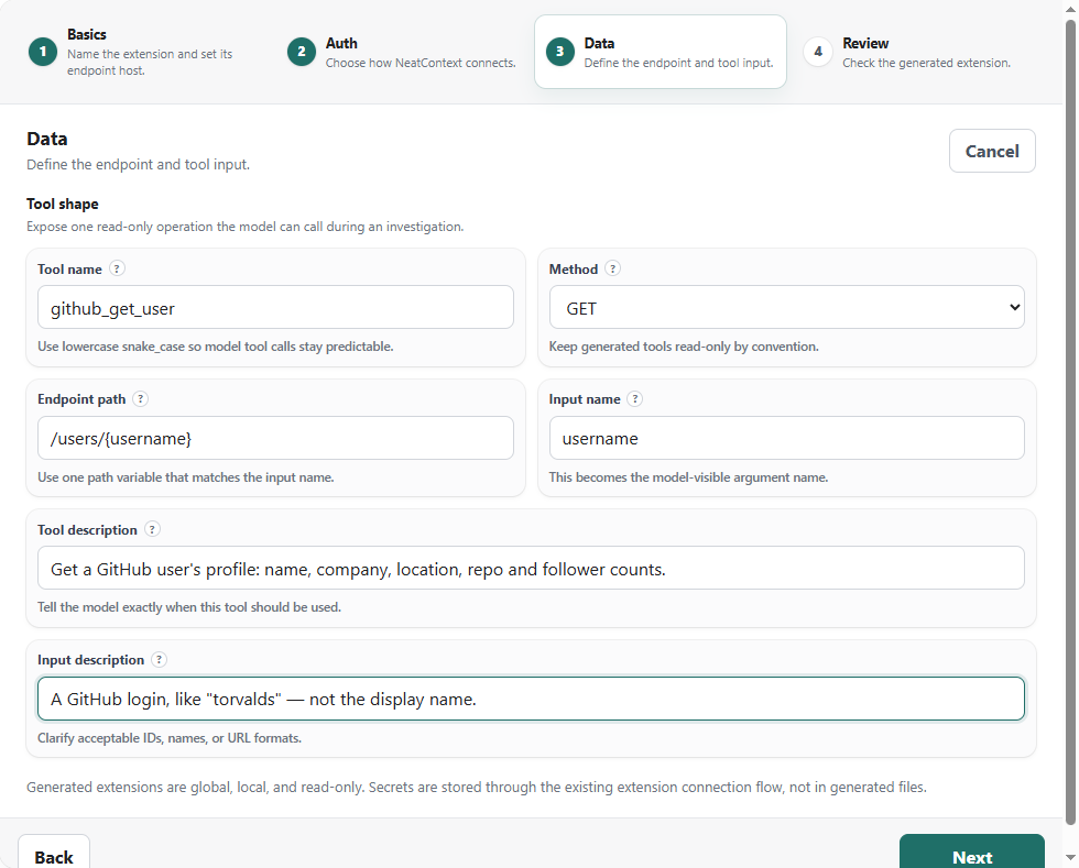 Step 3: the Data step